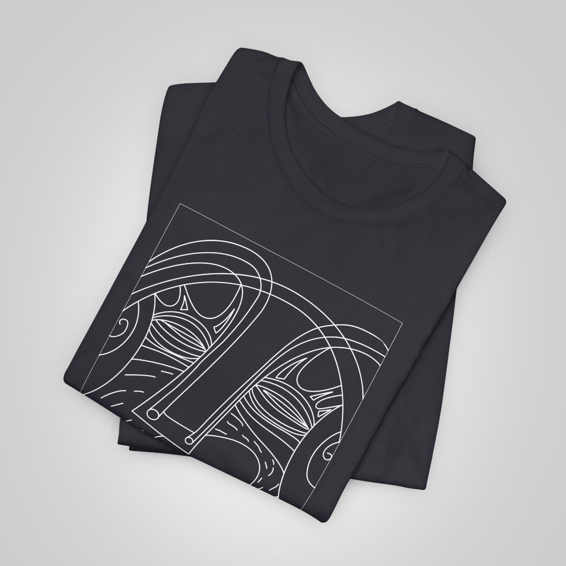 Artistic t-shirt dark gray folded