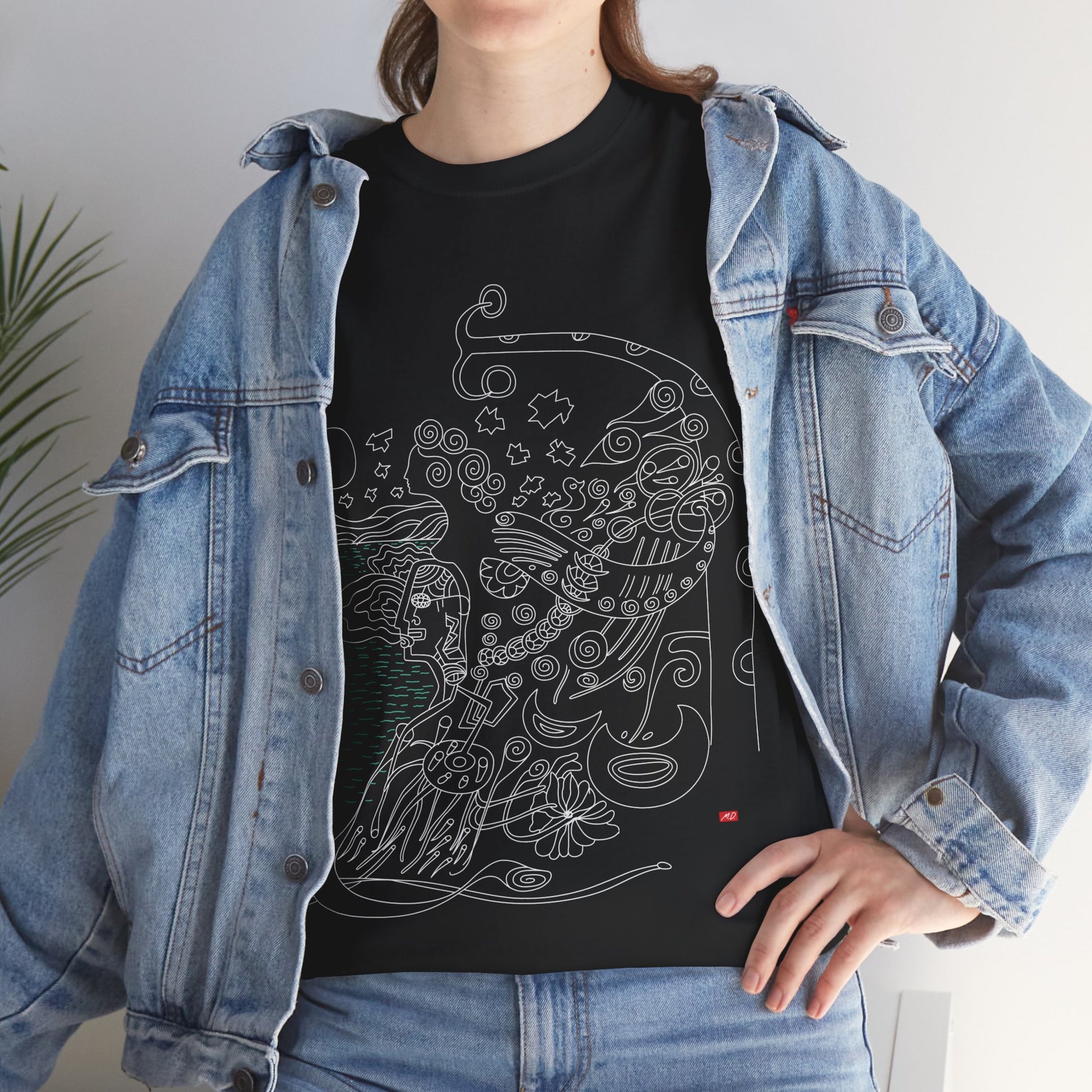 Artistic t-shirt poem dark gray