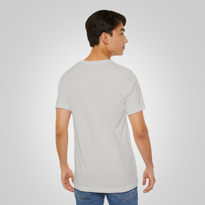 Artistic t-shirt smile face gray back