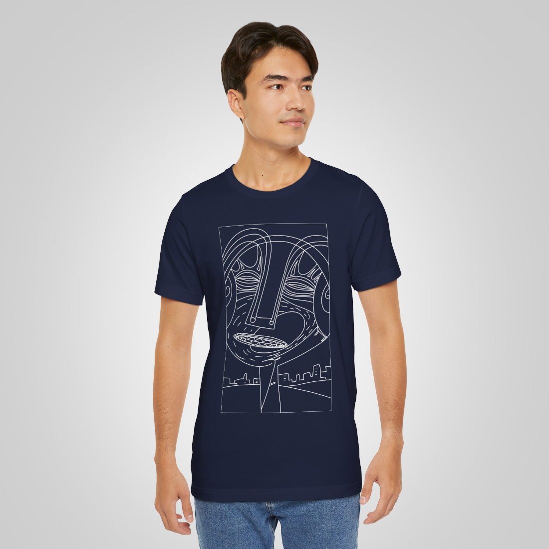 Artistic tshirt navy