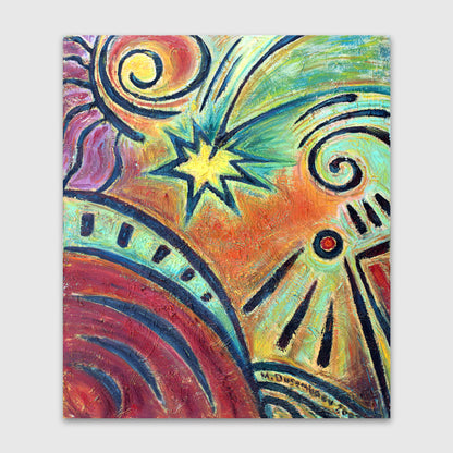 Falling Star painting on canvas