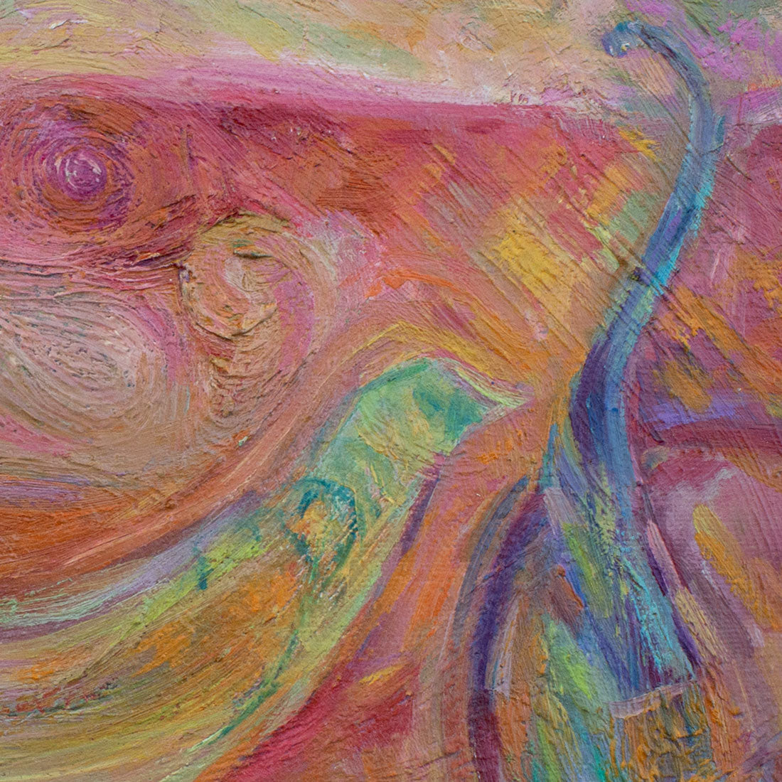 Fish Bird Man painting detail 2