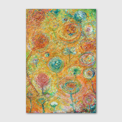 Flowers abstract oil painting