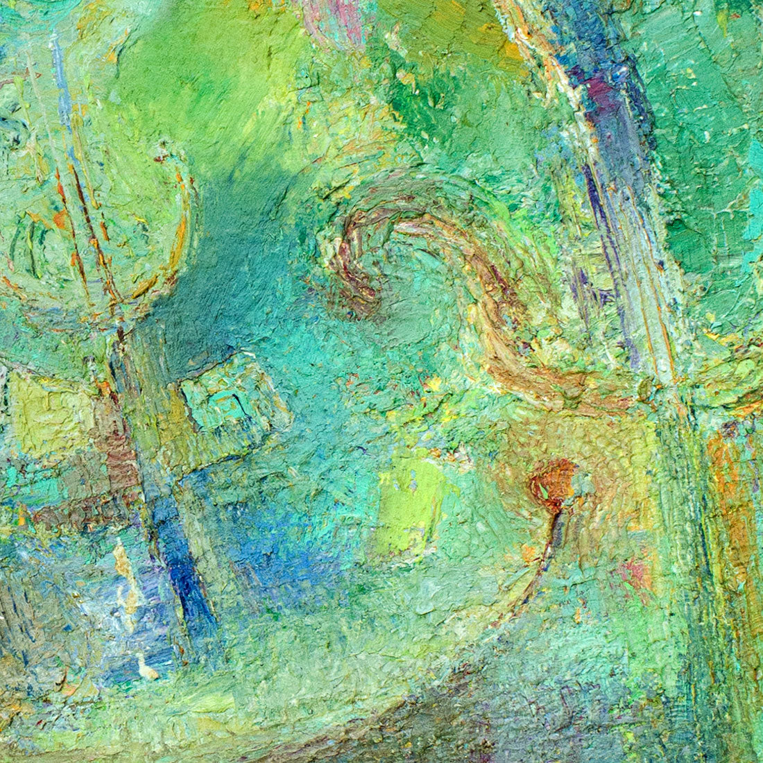 Green Abstract oil detail 2