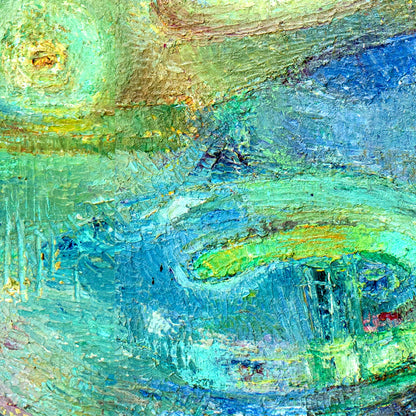 Green Abstract oil detail 3