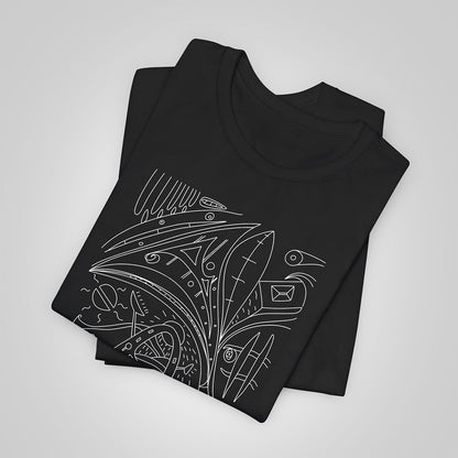 Artistic Mystical Flow t-shirt black folded