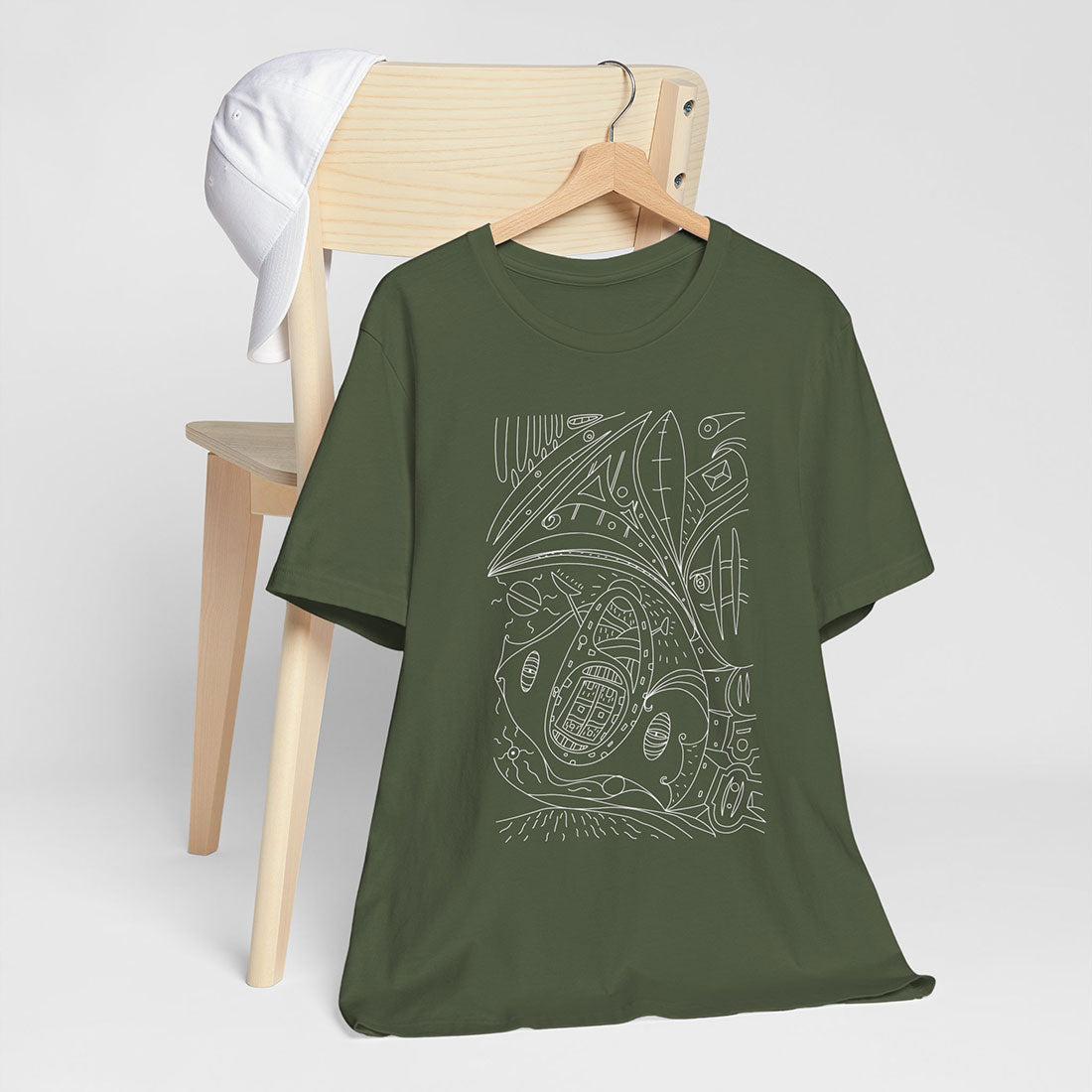 Artistic Mystical Flow t-shirt military green