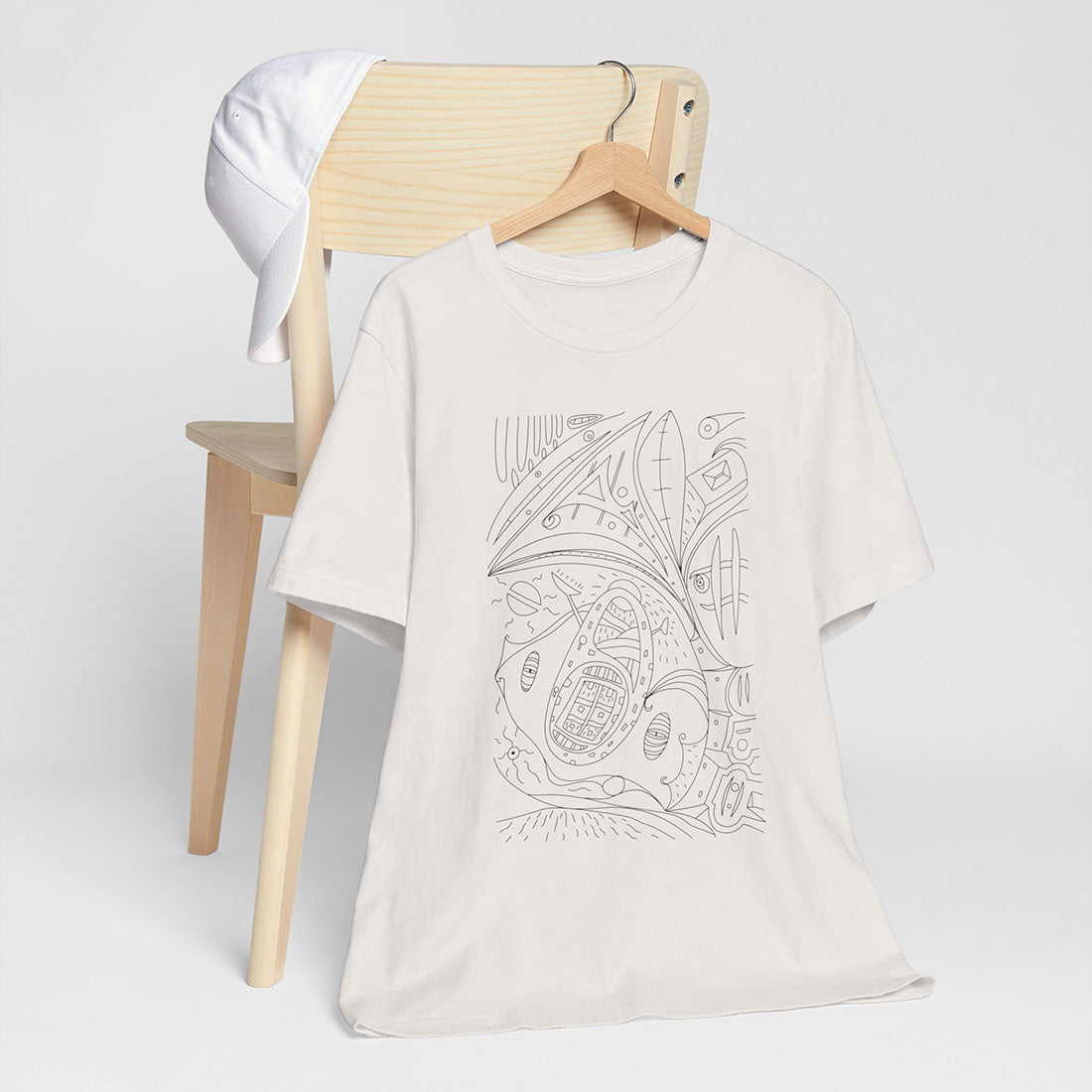 Artistic Mystical Flow t-shirt vintage white