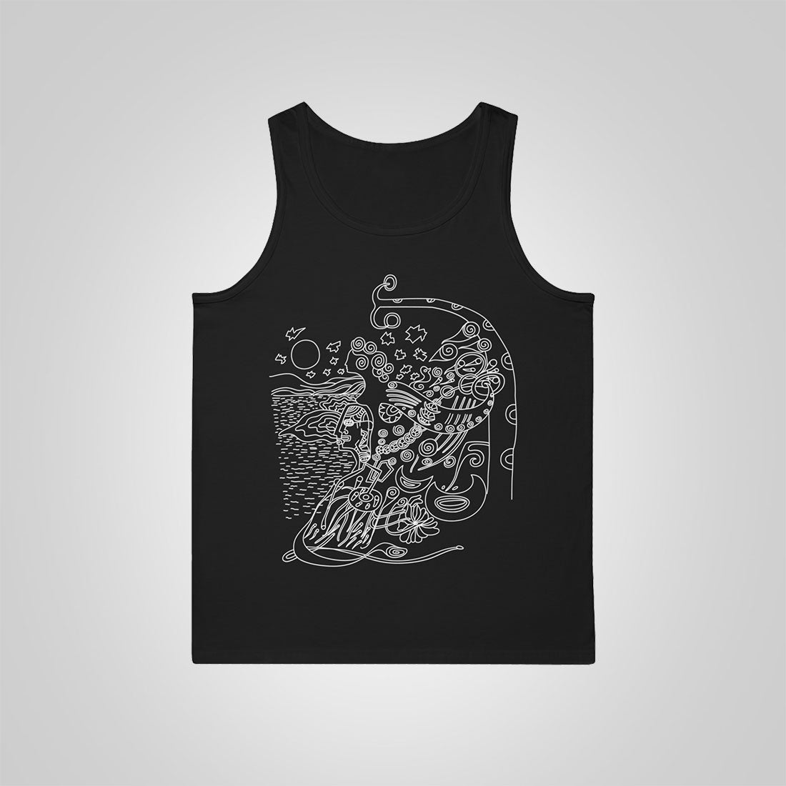 Tank top Poem Vibes black front