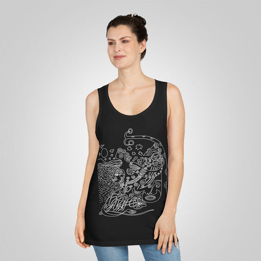 Poem Vibes top tank black women