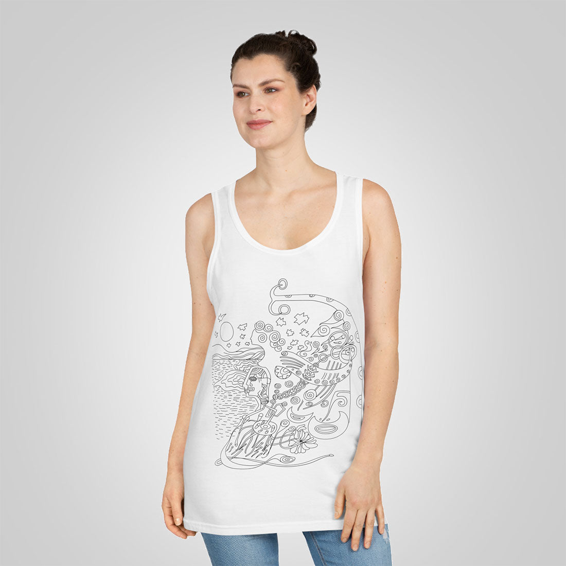 Poem Vibes top tank white women