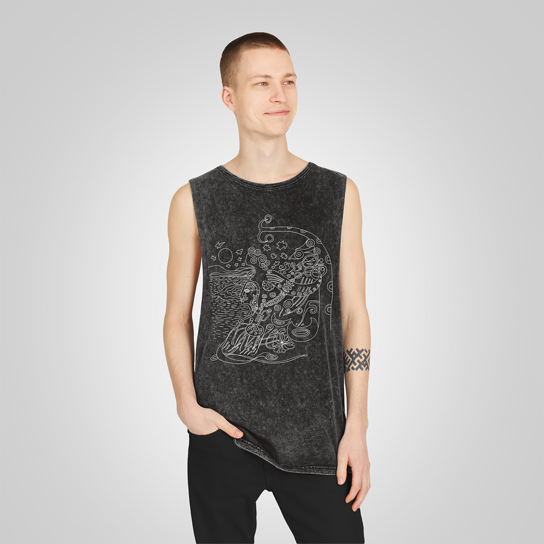 Poem Men's Stonewash Tank Top