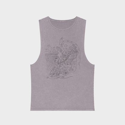 Poem Stonewash Tank Top orchid stone