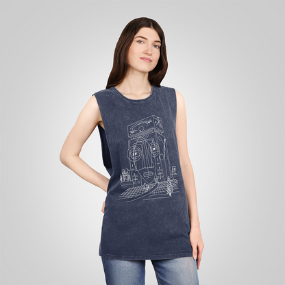 Square face Stonewash Tank Top 