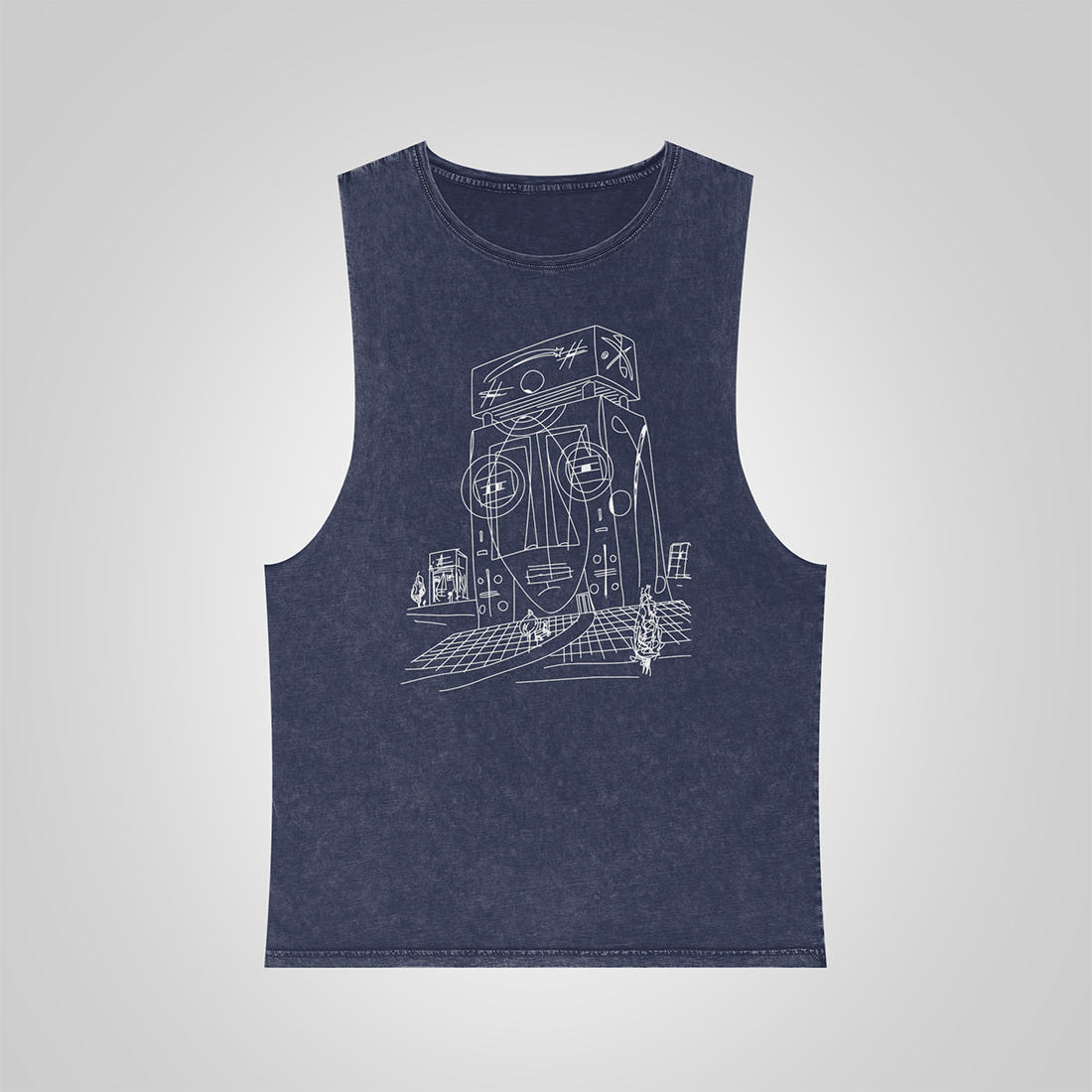 Square face Stonewash Tank Top 