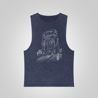 Square face Stonewash Tank Top 