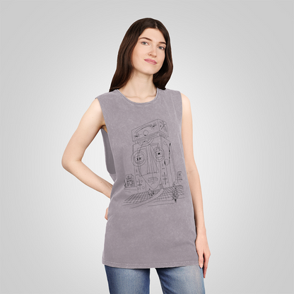 Square face Stonewash Tank Top 