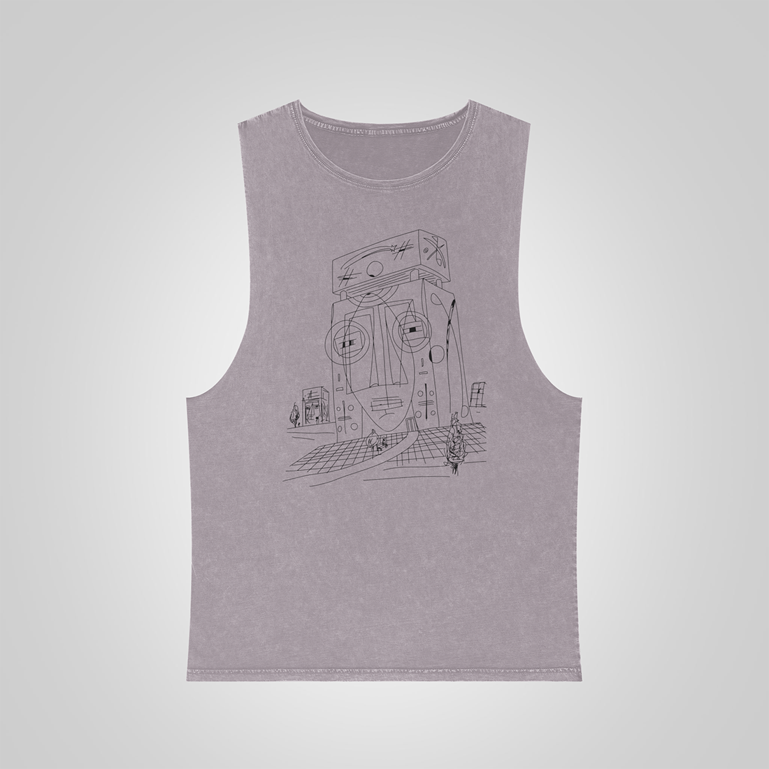 Square face Stonewash Tank Top 