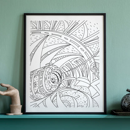 abstract arches art poster