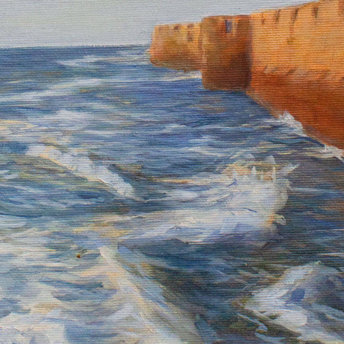 Oil painting of ancient Acre detail 2