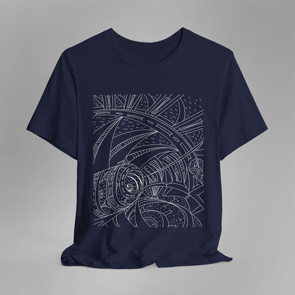 T-shirt arches navy color front