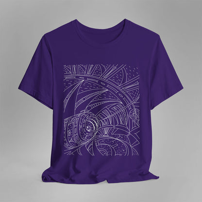 T-shirt arches purple color front