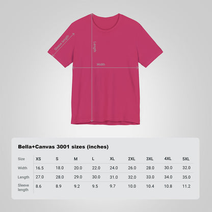 T-Shirt berry sizes chart