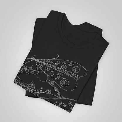 t-shirt with butterfly-black folded