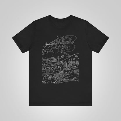 t-shirt with butterfly-black