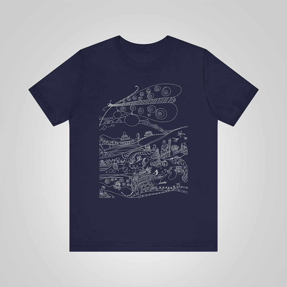 t-shirt with butterfly-navy