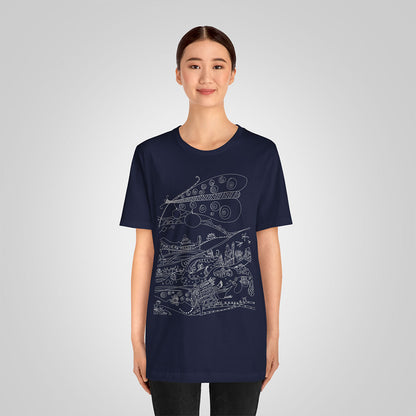 t-shirt with butterfly-navy