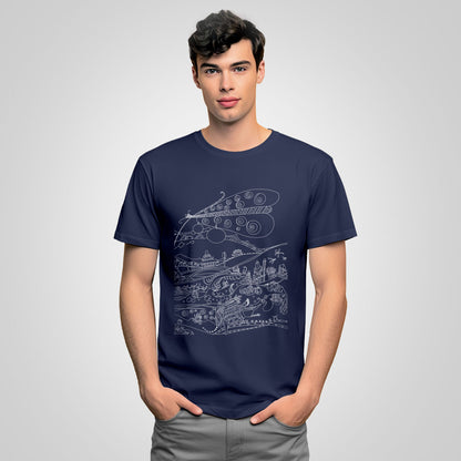 t-shirt with butterfly-navy