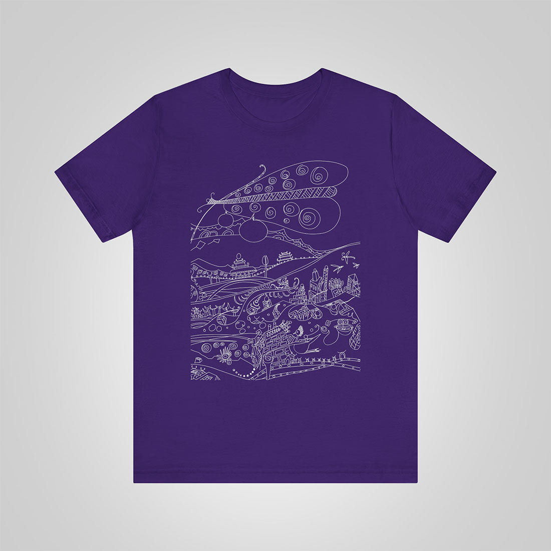 t-shirt with butterfly-purple