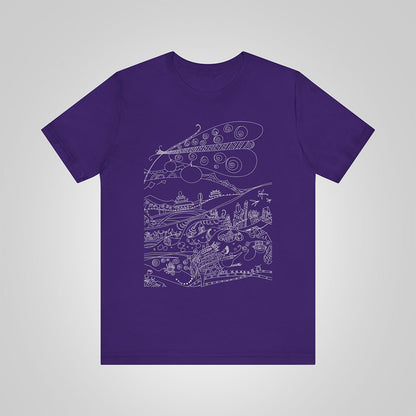 t-shirt with butterfly-purple