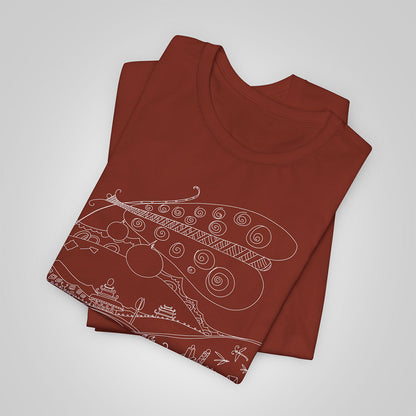 t-shirt with butterfly-rust