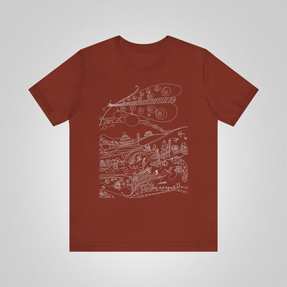 t-shirt with butterfly-rust