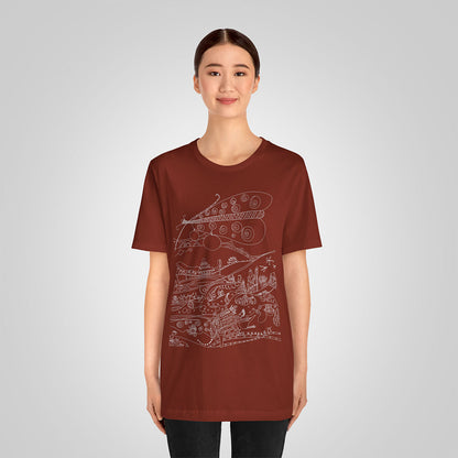 t-shirt with butterfly-rust