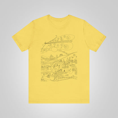 t-shirt with butterfly-yellow