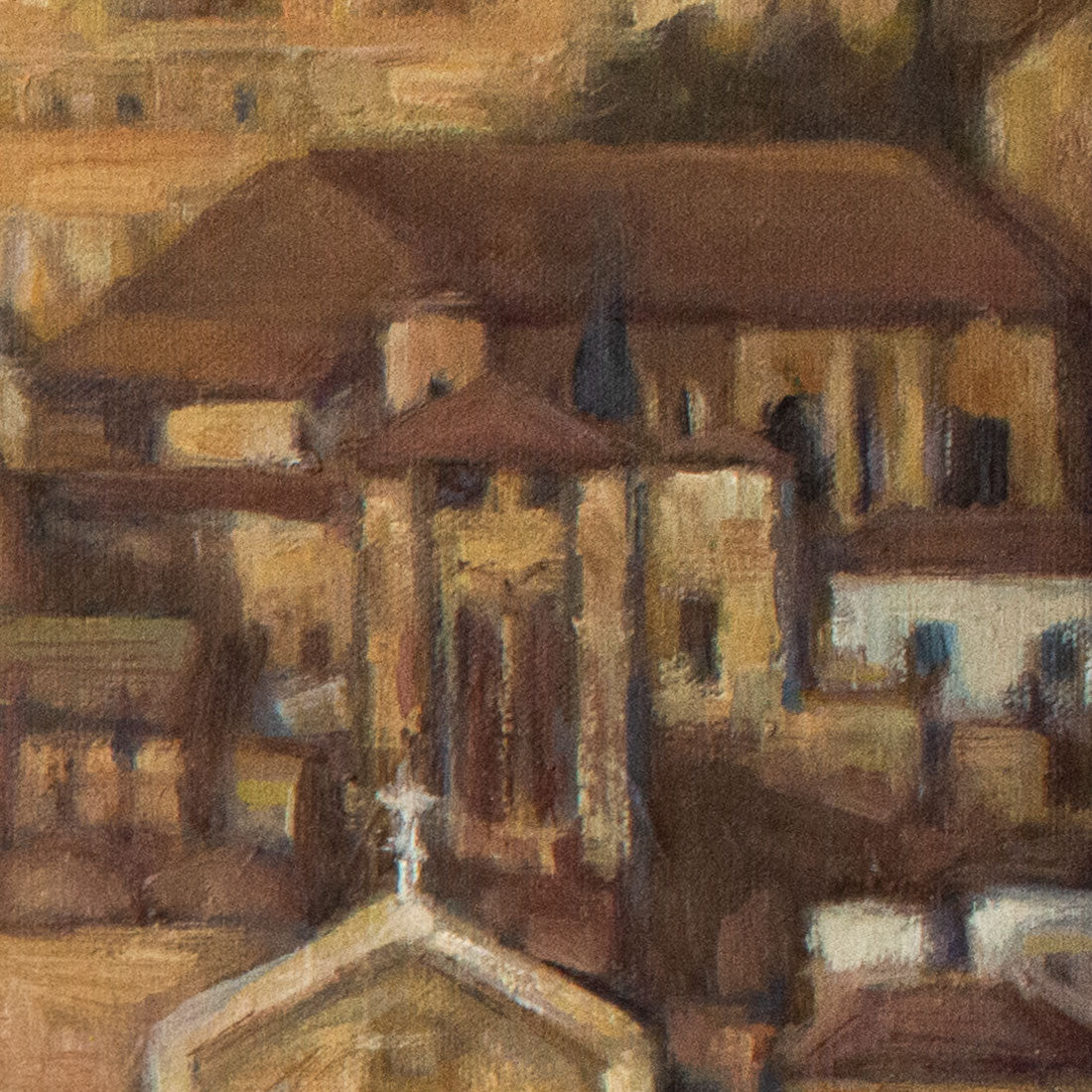 Gold Jerusalem original painting on canvas detail 1