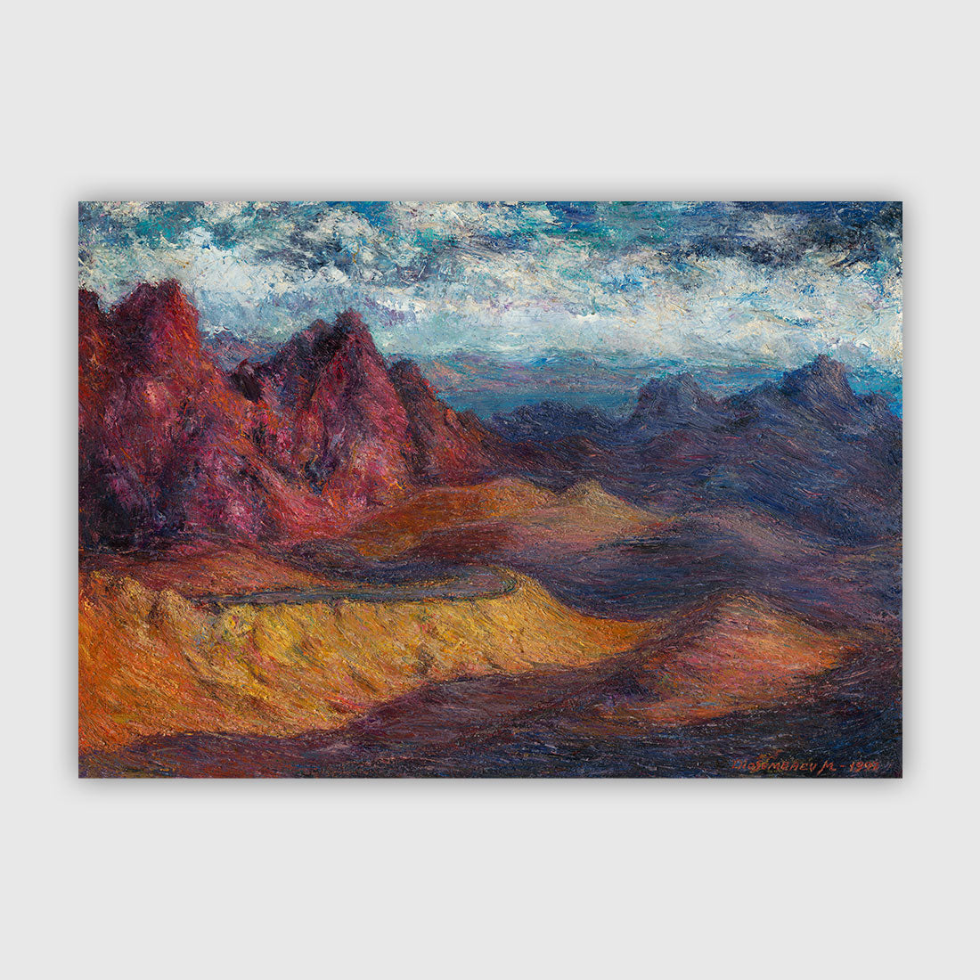 Red mountains of Eilat oil painting