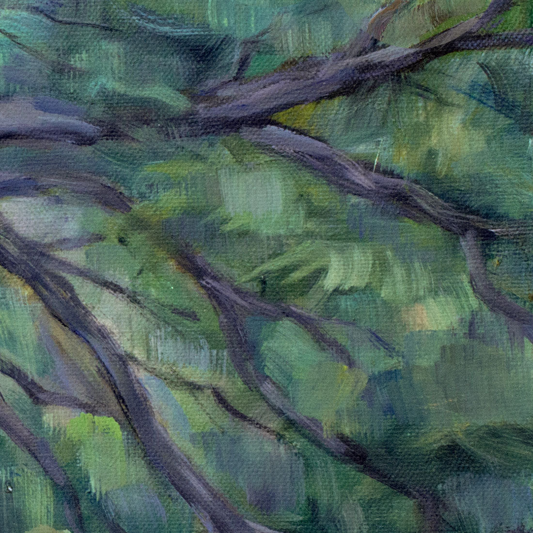 painting of a green tree detail 2