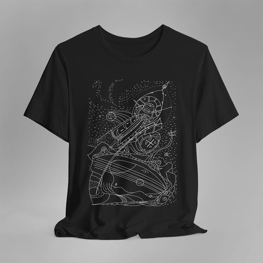 t-shirt dancing guitar black