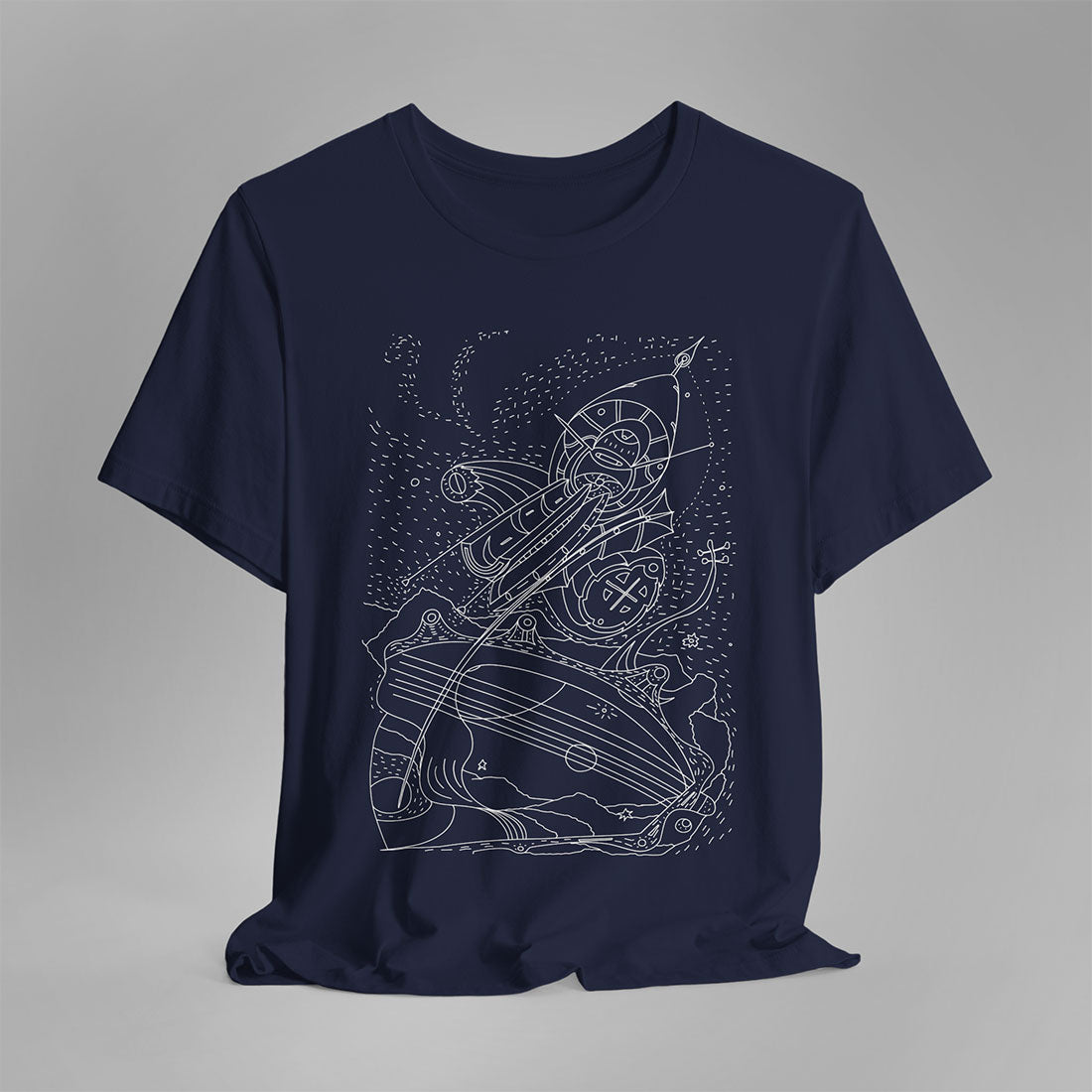 t-shirt dancing guitar navy