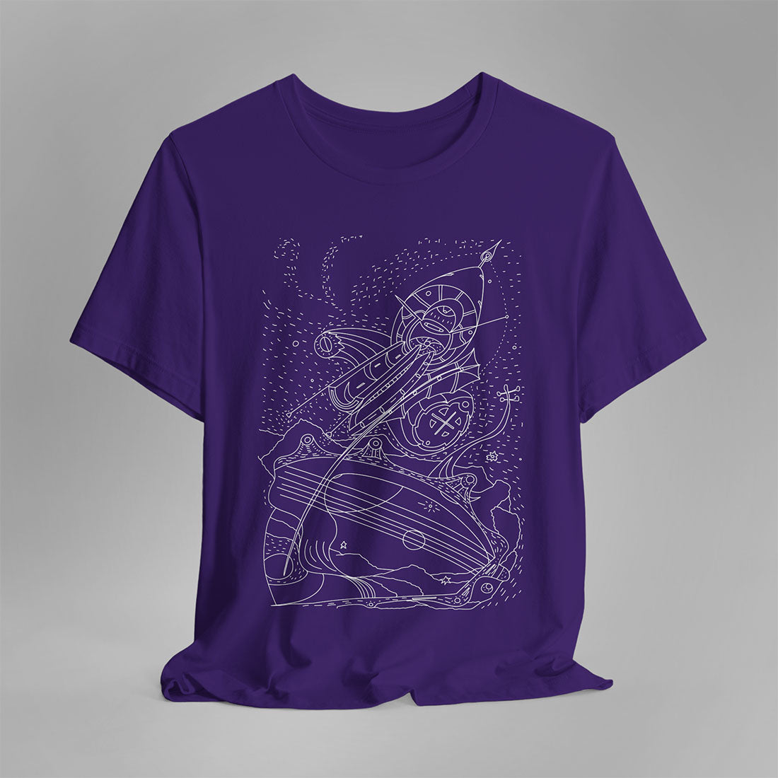 t-shirt dancing guitar purple