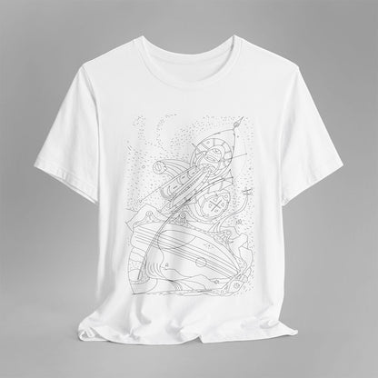 t-shirt dancing guitar white