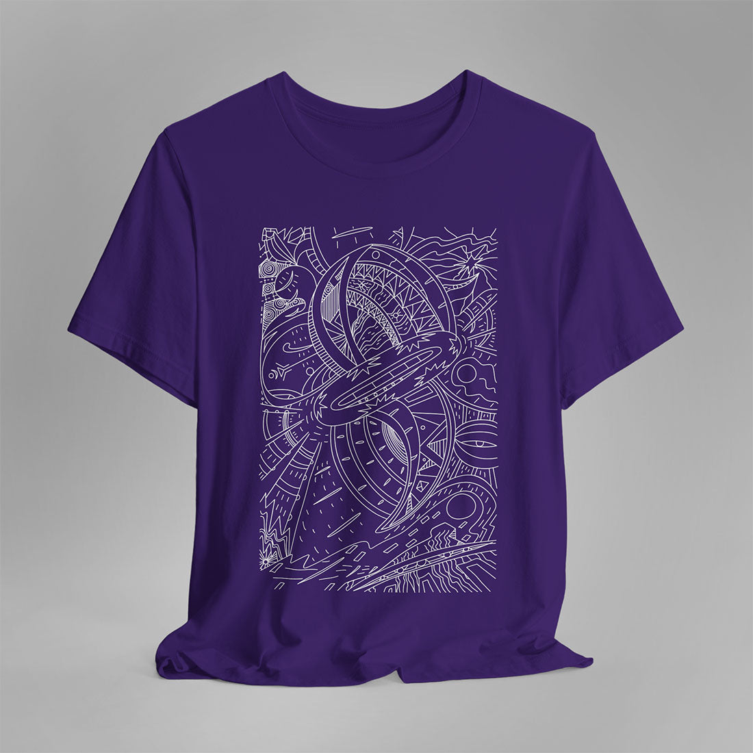 t-shirt with stars purple color