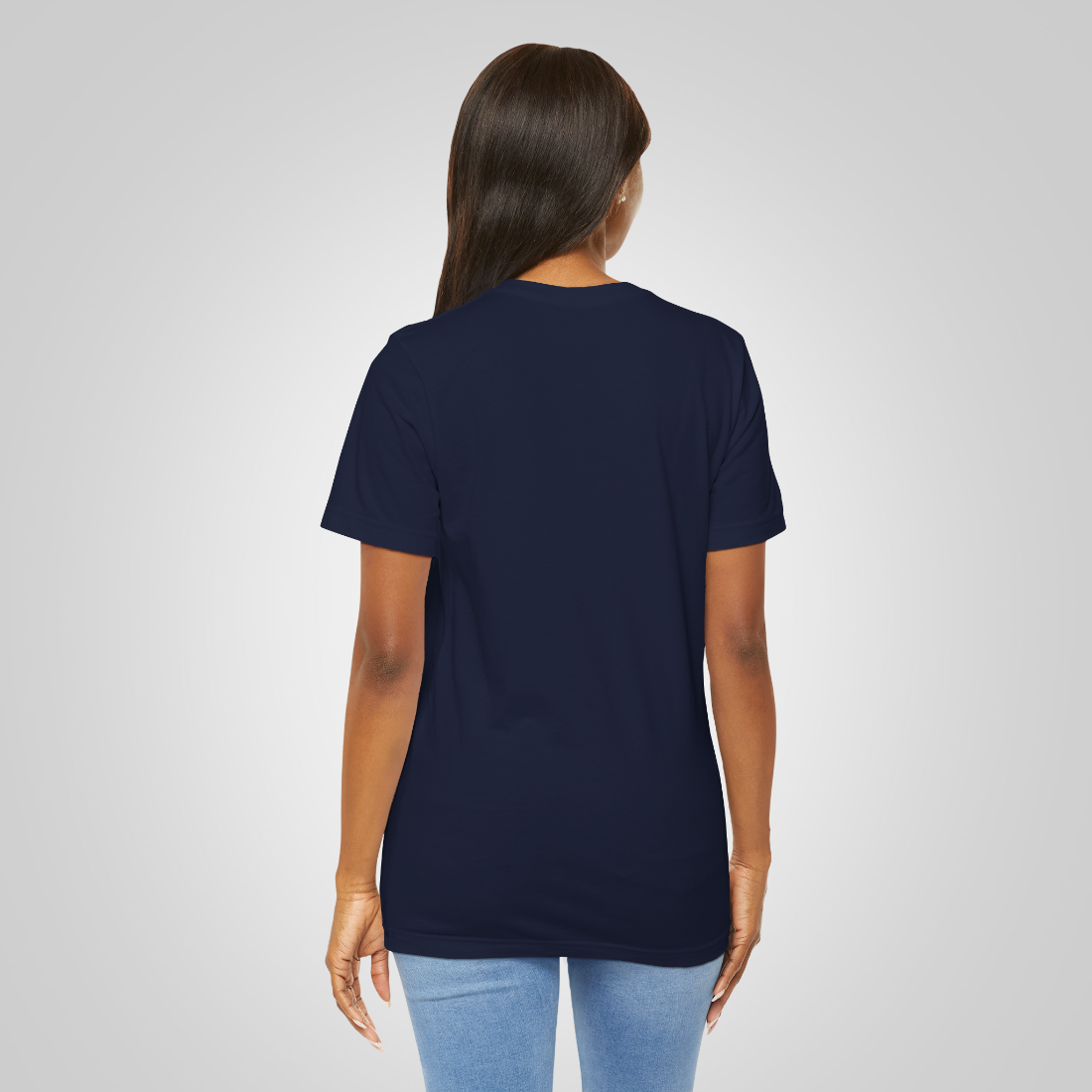 Artistic t-shirt trance face navy back