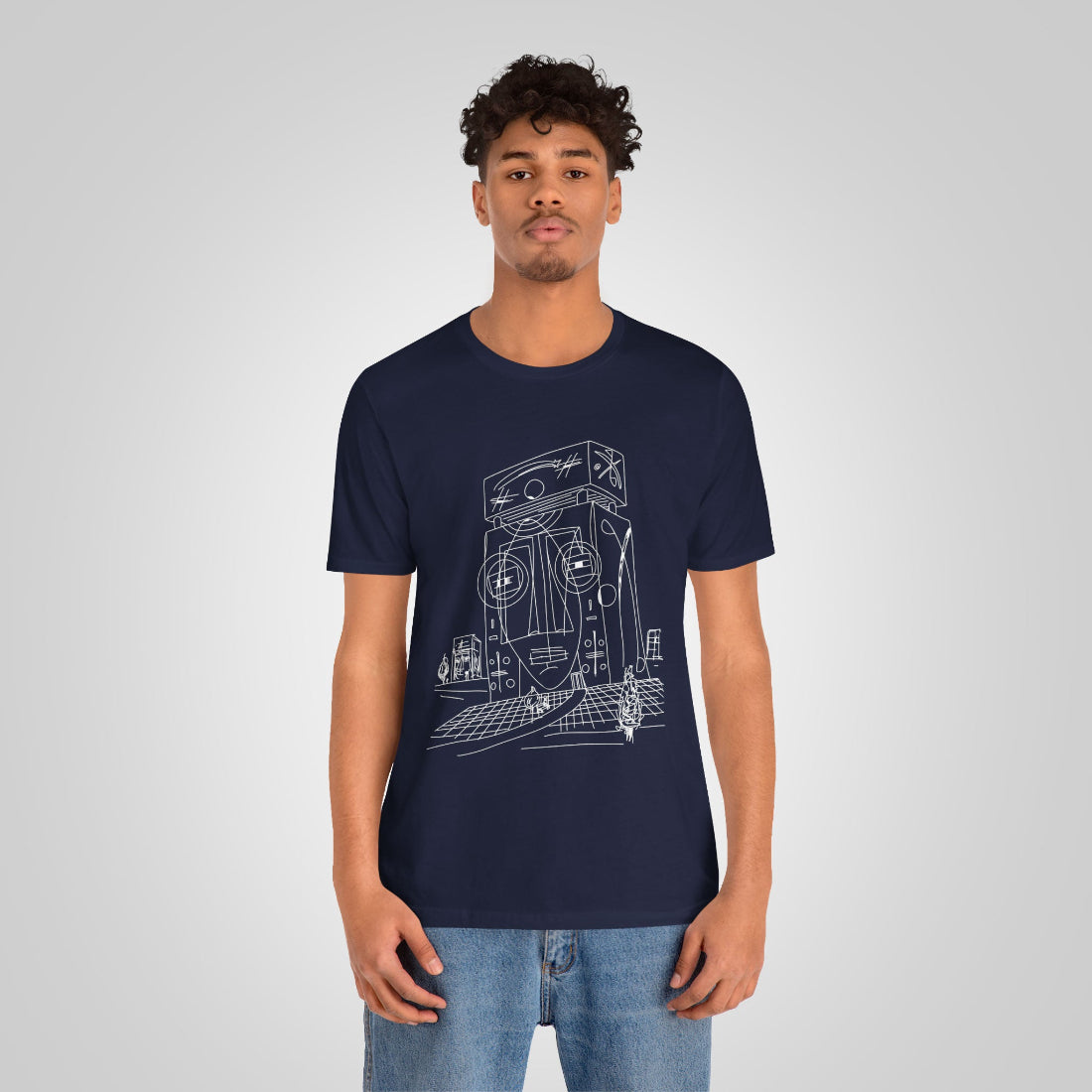 t-shirt with a unique design navy