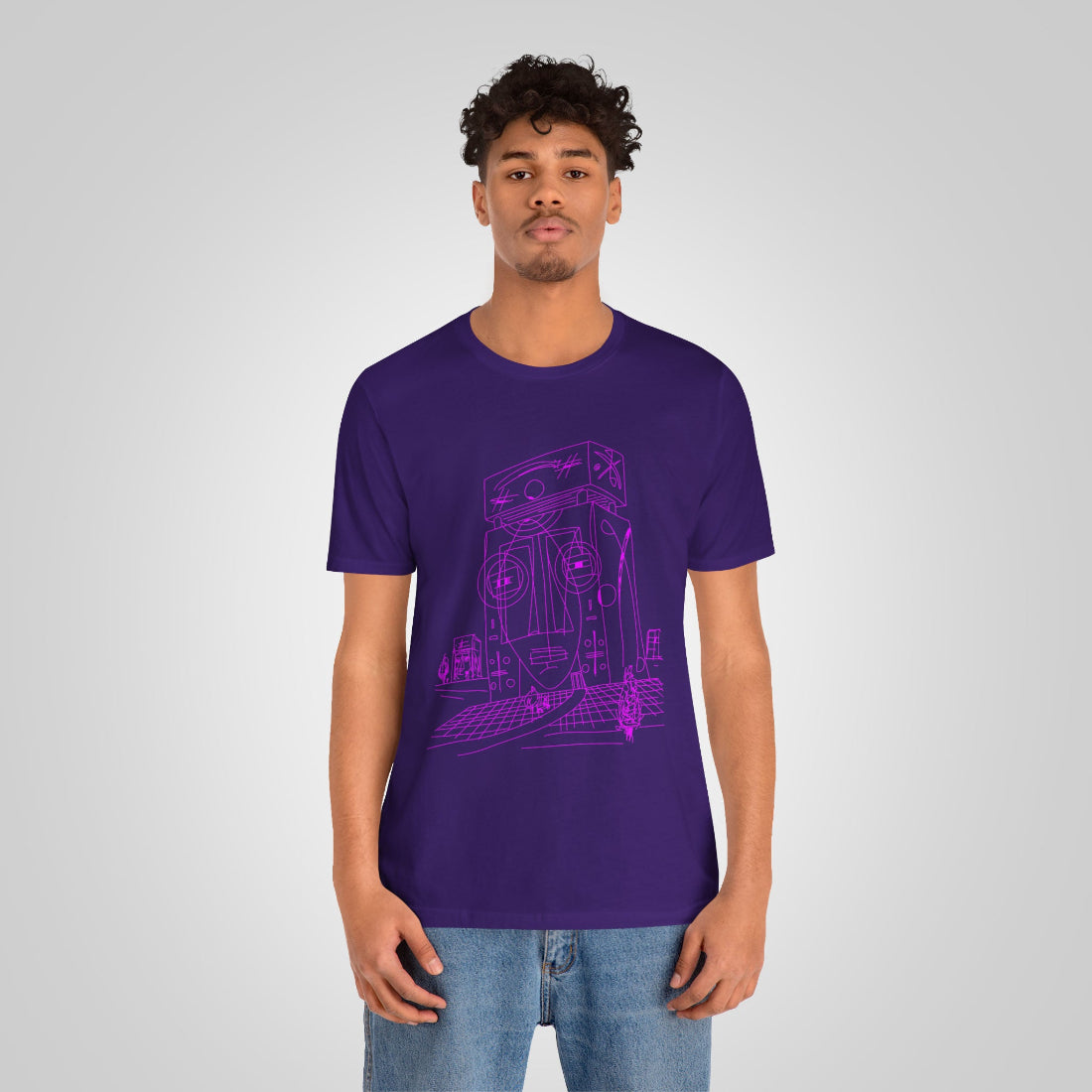 t-shirt with a unique design purple