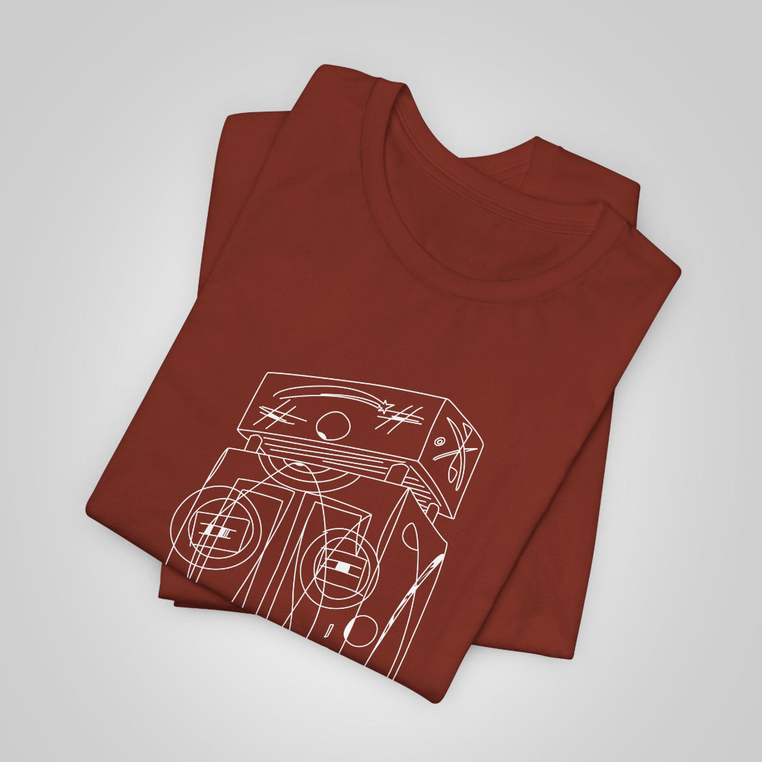 t-shirt with a unique design rust folded